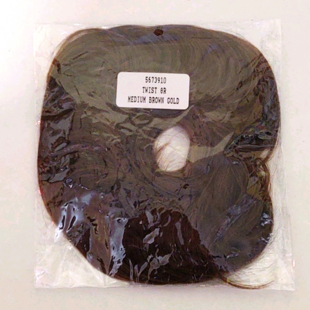 Medium Golden Brown Twist Hair Extension Donut